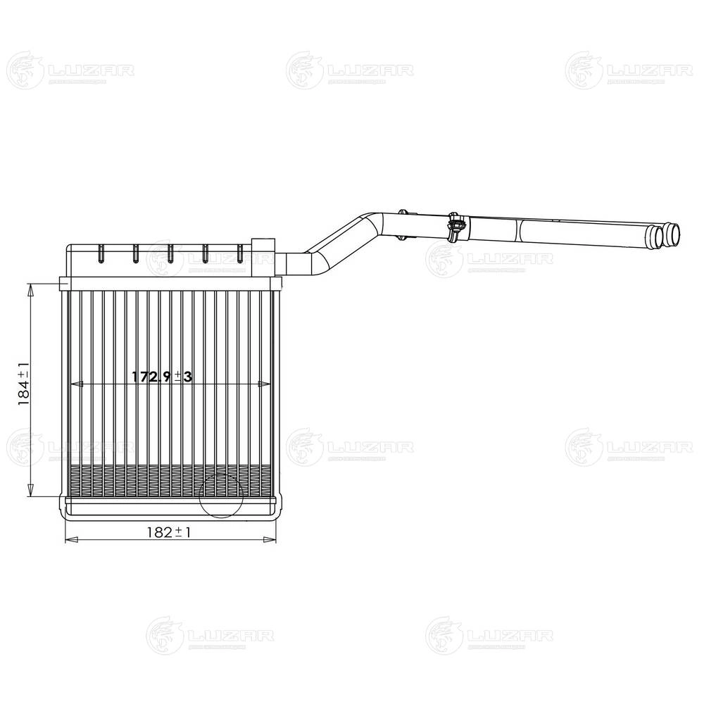 LUZAR LRh 1076 - Радиатор печки