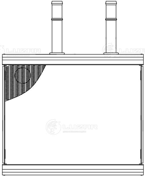 LUZAR LRh 1412 - Радиатор печки