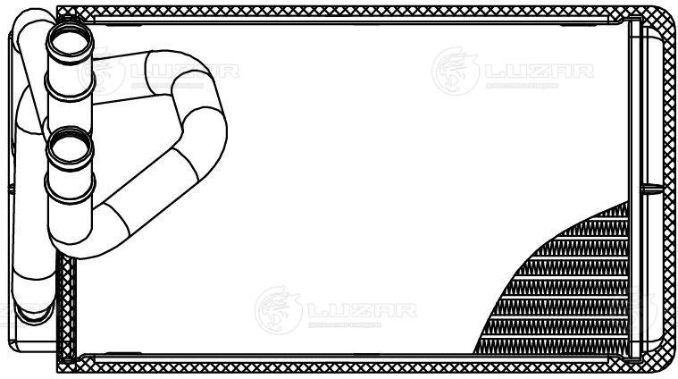 LUZAR LRh 1419 - Радиатор печки