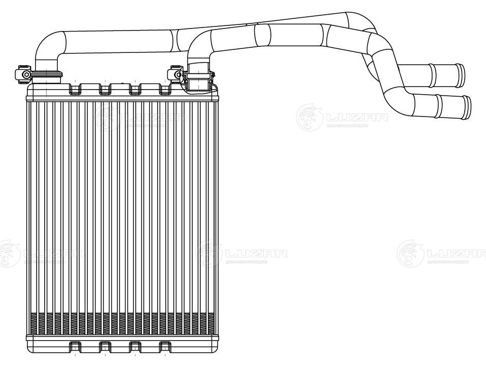 LUZAR LRh 14KA - Радиатор печки