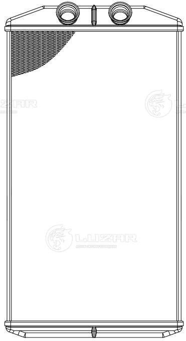 LUZAR LRh 1630 - Радиатор печки
