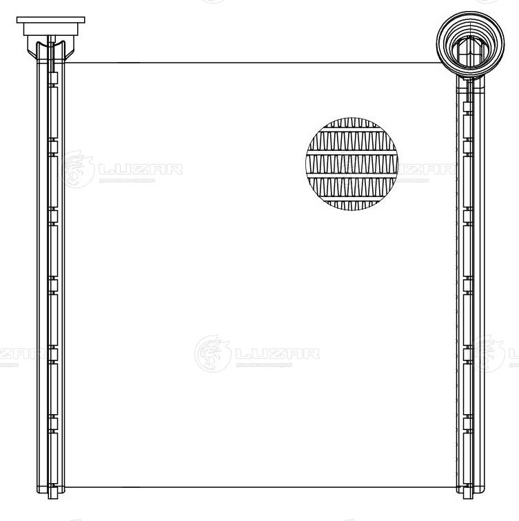 LUZAR LRh 1852 - Радиатор печки