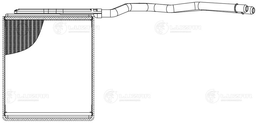 LUZAR LRh 2561 - Радиатор печки