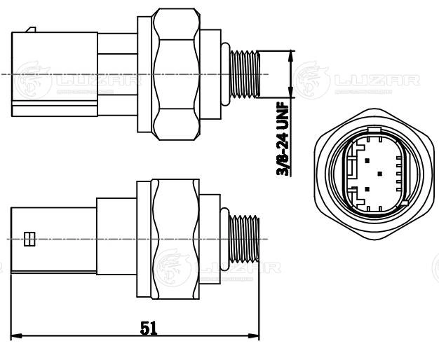 LUZAR LRPS 1550 - Датчик давления кондиционера