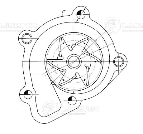 LUZAR LWP 0824 - Водяной насос - помпа