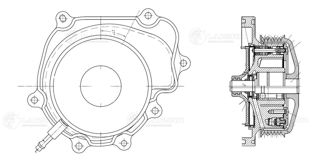 LUZAR LWP 15651 - Водяной насос - помпа