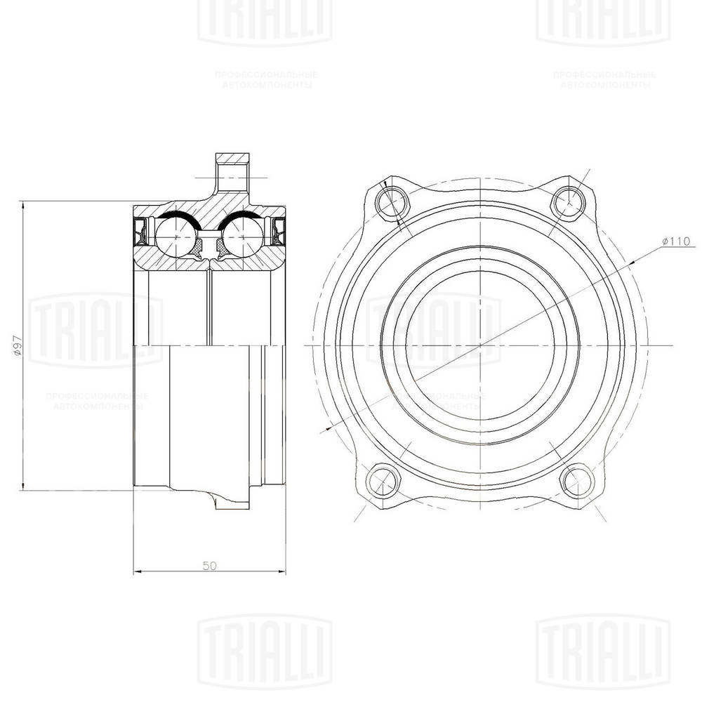 TRIALLI MR 1505 - Ступичный подшипник