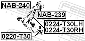 FEBEST NAB-239 - Сайлентблок