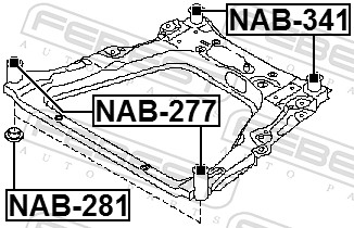 FEBEST NAB-341 - Сайлентблок