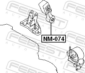 FEBEST NM-074 - Подушка двигателя