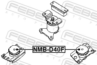 FEBEST NMB-D40F - Подушка двигателя