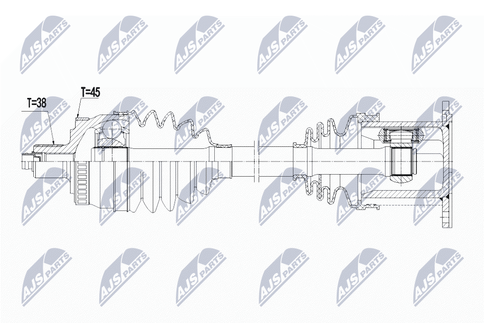 Приводной вал (полуось)