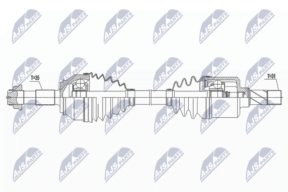 Приводной вал (полуось)