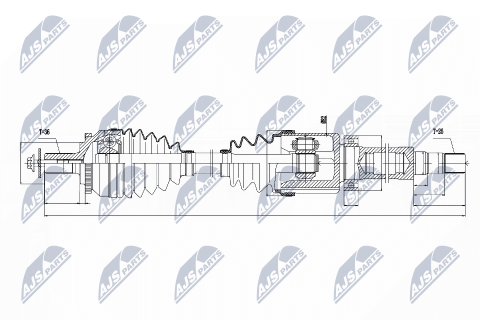 Приводной вал (полуось)
