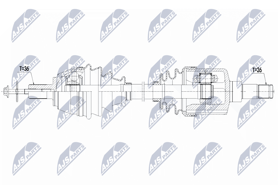 Приводной вал (полуось)