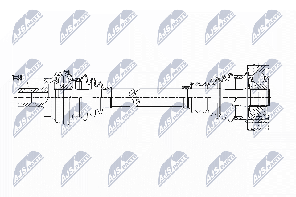Приводной вал (полуось)