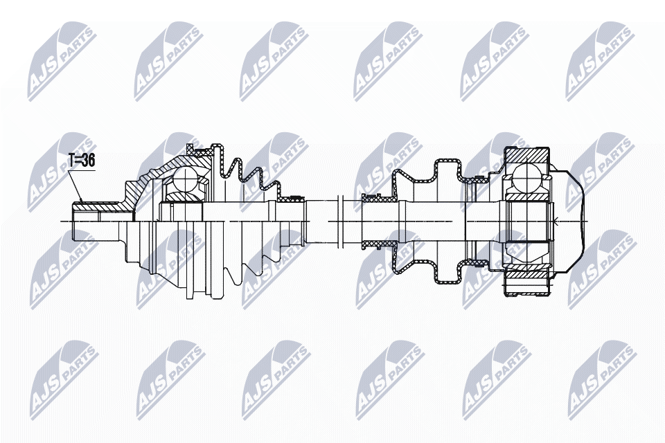 Приводной вал (полуось)
