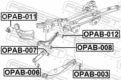 FEBEST OPAB-007 - Сайлентблок