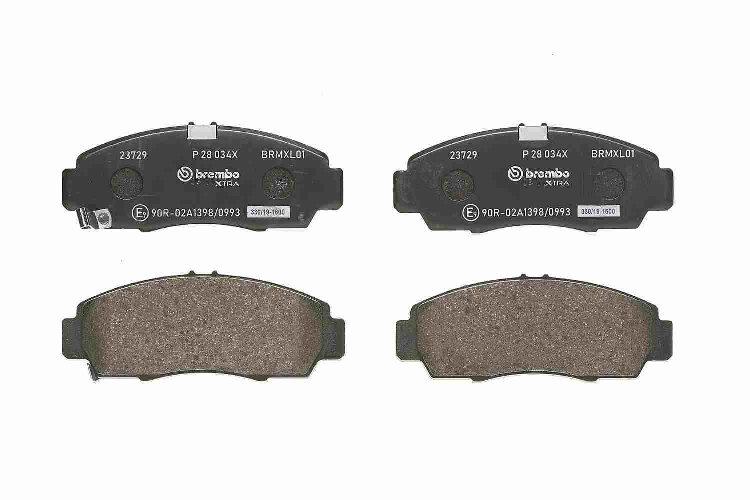 BREMBO P 28 034X - Комплект тормозных колодок, дисковый тормоз XTRA LINE
