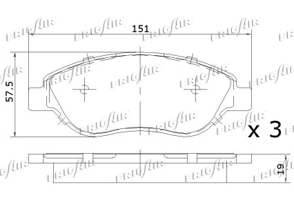 FRIGAIR PD04.525 - Тормозные колодки 