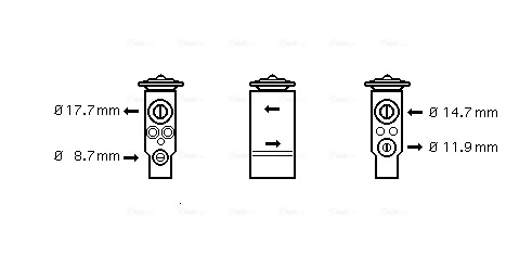 AVA QUALITY COOLING PE1350 - Расширительный клапан кондиционера