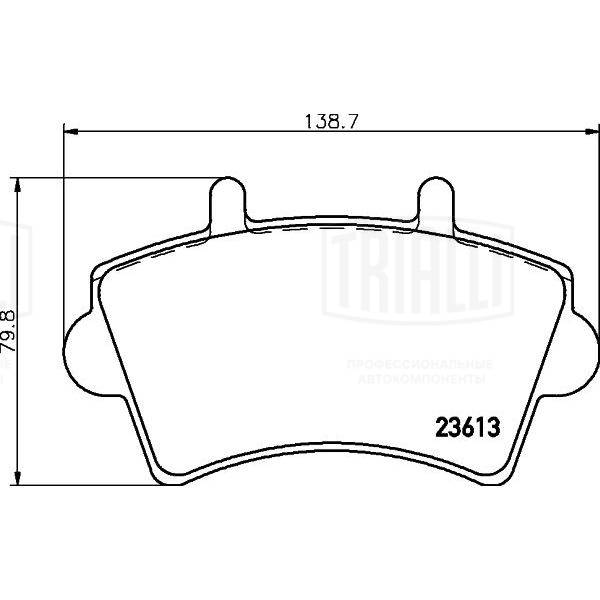 TRIALLI PF 0911 - Тормозные колодки 