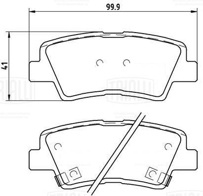TRIALLI PF 2702CR - Тормозные колодки 