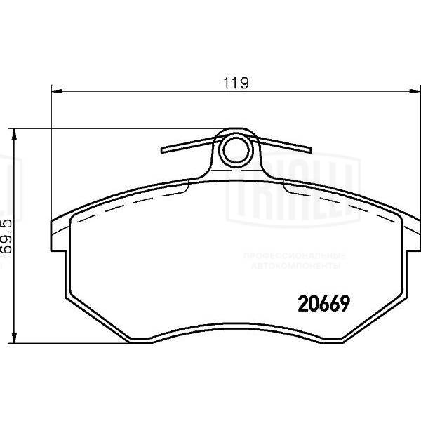 TRIALLI PF 2709 - Тормозные колодки 