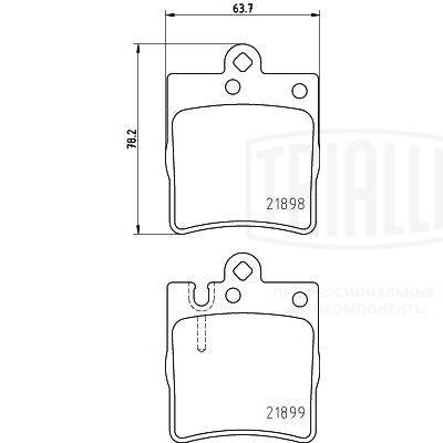TRIALLI PF 4072 - Тормозные колодки 