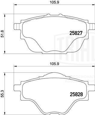 TRIALLI PF 4088 - Тормозные колодки 