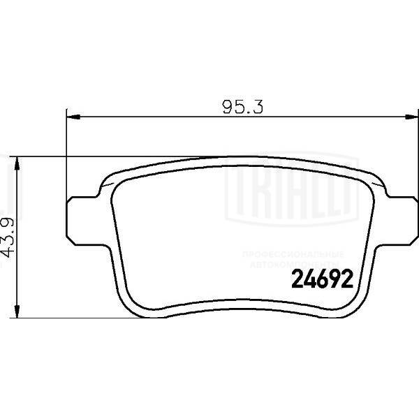 TRIALLI PF 4091 - Тормозные колодки 