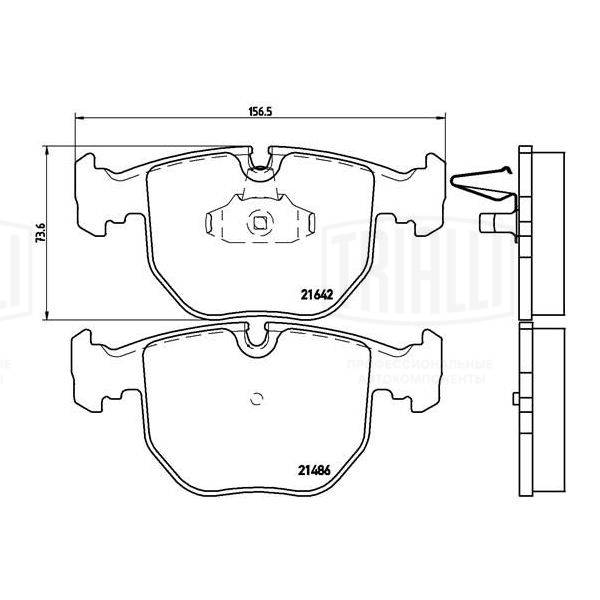 TRIALLI PF 4175 - Тормозные колодки 