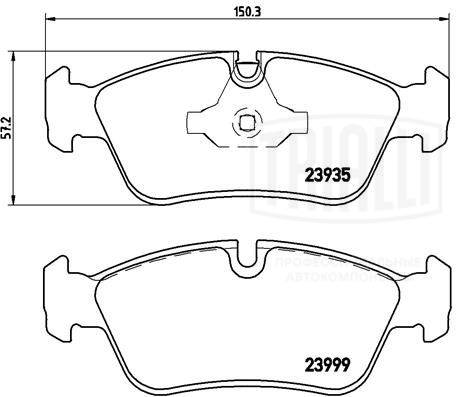 TRIALLI PF 4182 - Тормозные колодки 