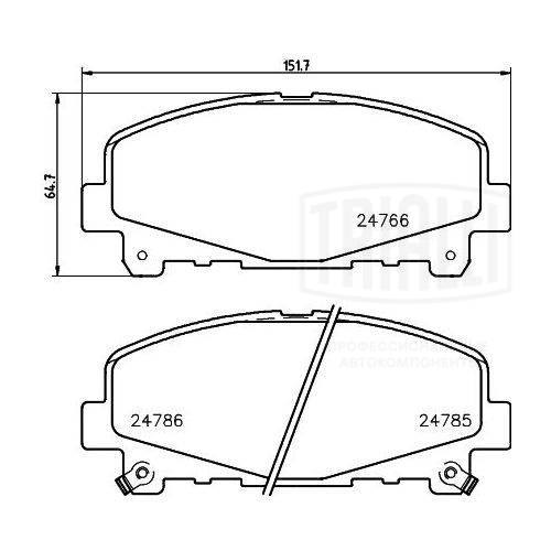 TRIALLI PF 4222 - Тормозные колодки 