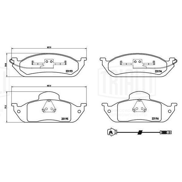 TRIALLI PF 4277 - Тормозные колодки 