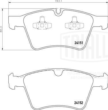 TRIALLI PF 4280 - Тормозные колодки 