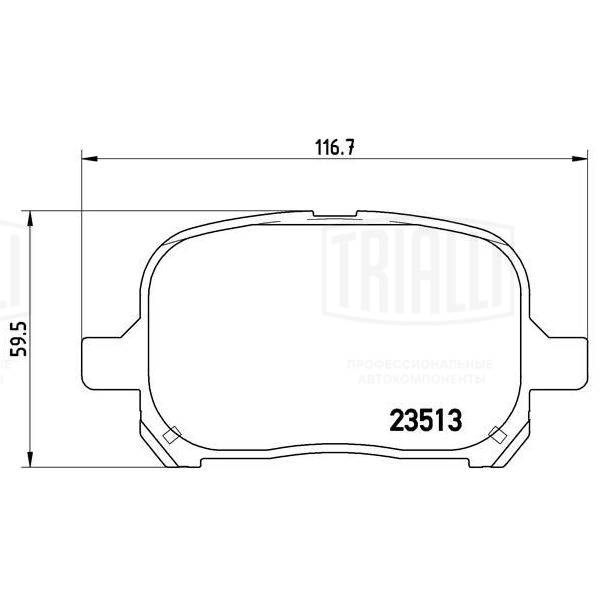 TRIALLI PF 4347 - Тормозные колодки 
