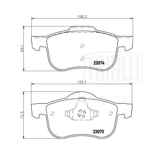 TRIALLI PF 4369 - Тормозные колодки 