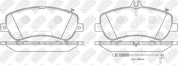 NIBK PN0459W - Тормозные колодки 