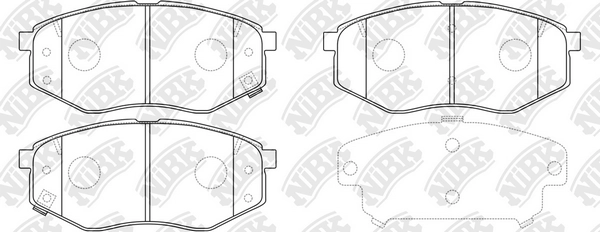 NIBK PN0704 - Тормозные колодки 