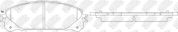 NIBK PN1845S - Тормозные колодки