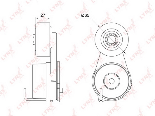 LYNXAUTO PT-3057 - Натяжитель ремня генератора