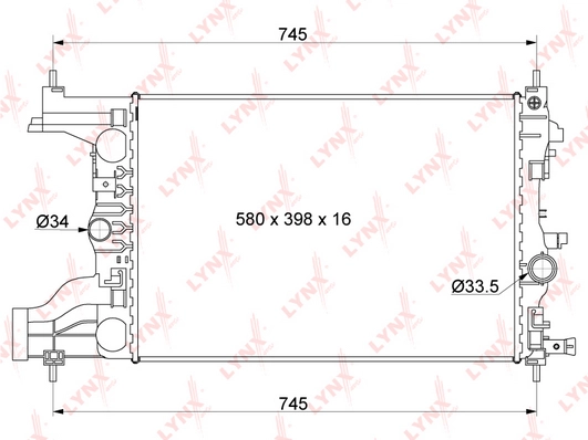 LYNXAUTO RB-1013 - Радиатор охлаждения