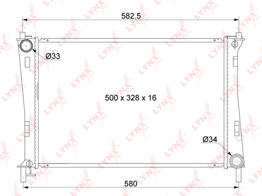 LYNXAUTO RB-1037 - Радиатор охлаждения
