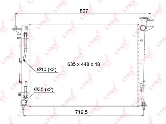 LYNXAUTO RB-1063 - Радиатор охлаждения