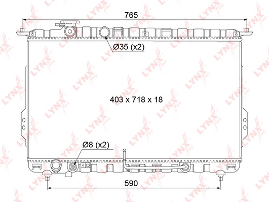 LYNXAUTO RB-1068 - Радиатор охлаждения