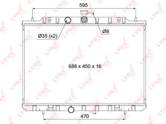 LYNXAUTO RB-1105 - Радиатор охлаждения