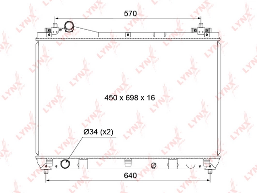 LYNXAUTO RB-1120 - Радиатор охлаждения