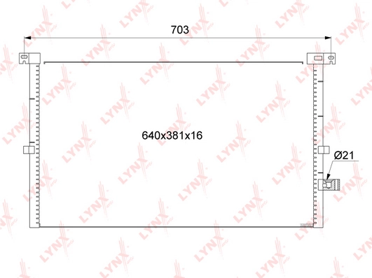 LYNXAUTO RC-0232 - Радиатор кондиционера