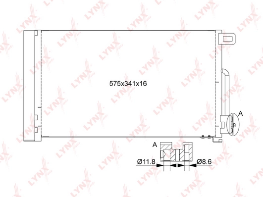 LYNXAUTO RC-0252 - Радиатор кондиционера